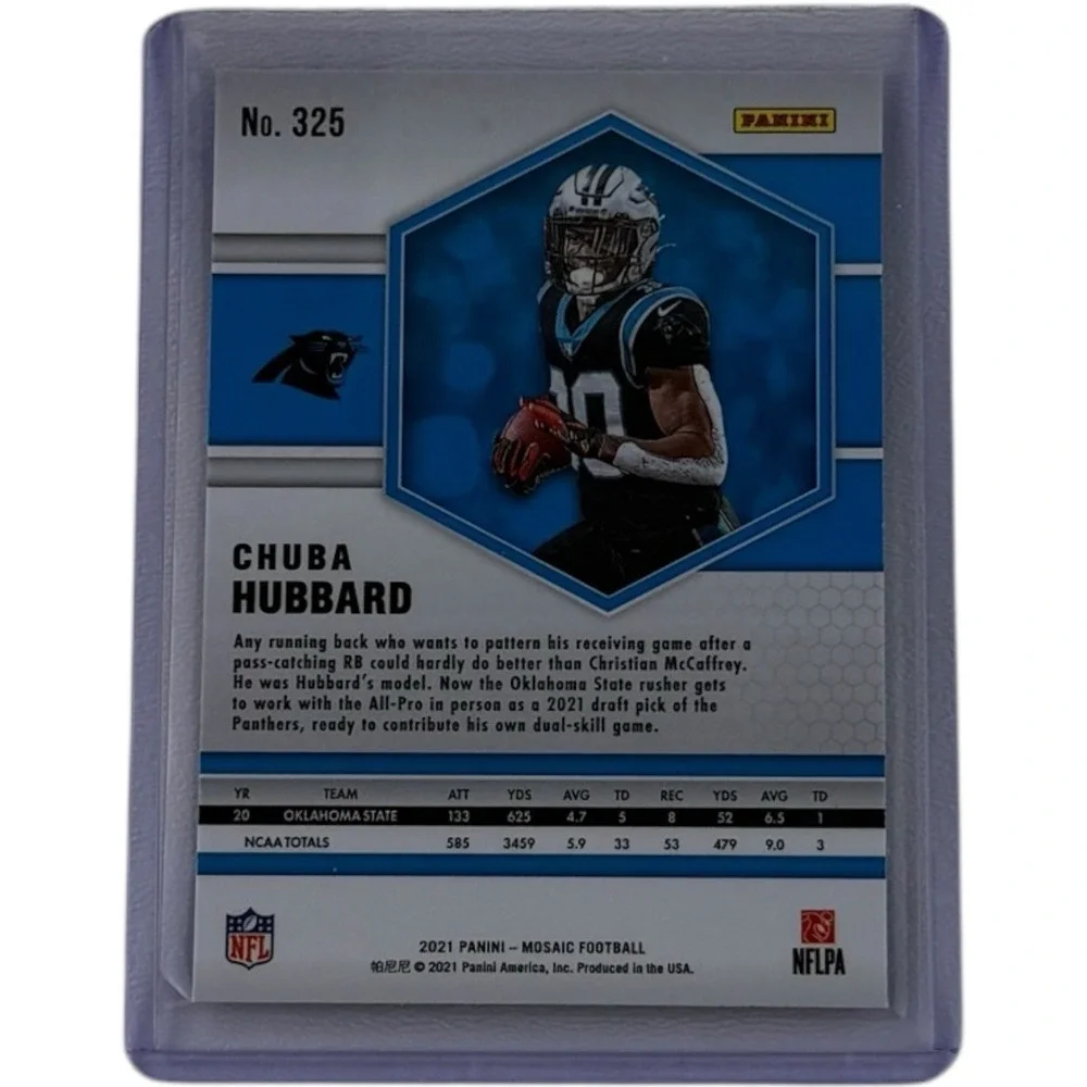 2021 Panini Mosaic - Rookies #325 Chuba Hubbard‎ (RC)